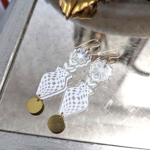 While Odin Sleeps Lucite earrings